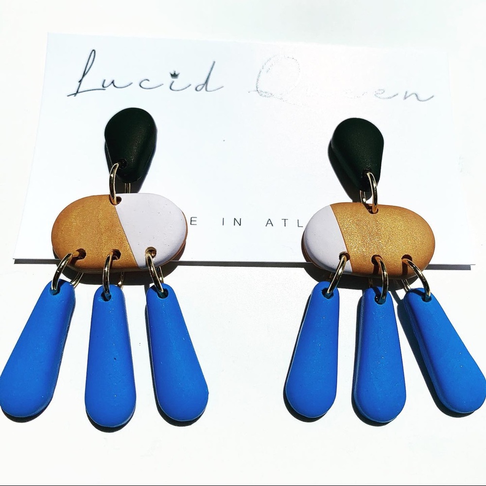 Color Block Earrings - Picture 4 of 5